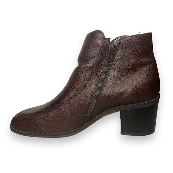 Naturalizer Square Toe Heeled Ankle Boots Brown 795N10 Women's 8M - Picture 6 of 11